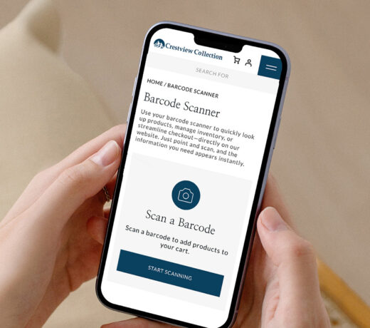 B2B manufacturer self-service portal with mobile barcode scanner on Adobe Commerce PWA.