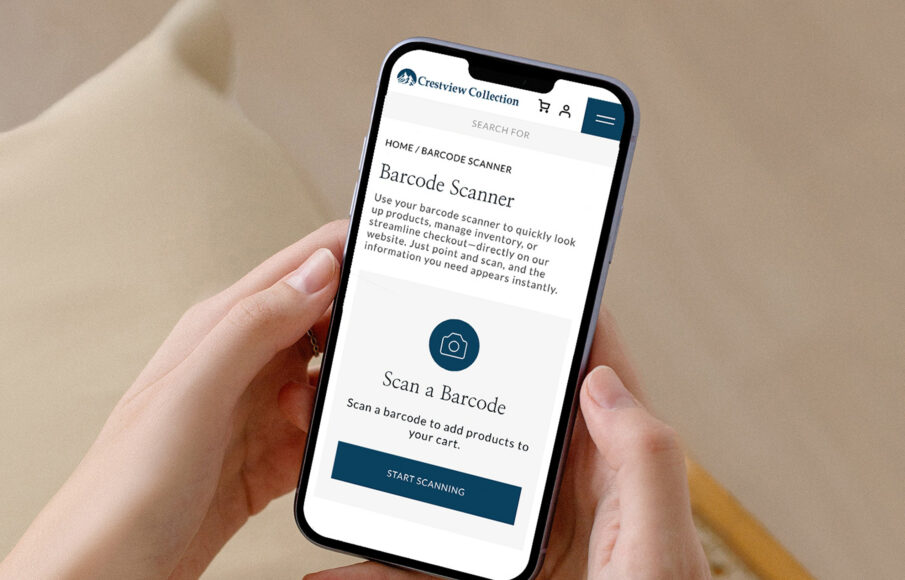 B2B manufacturer self-service portal with mobile barcode scanner on Adobe Commerce PWA.