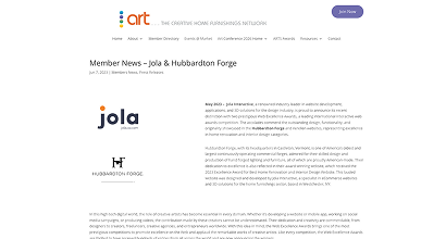 Member News: Jola & Hubbardton Forge